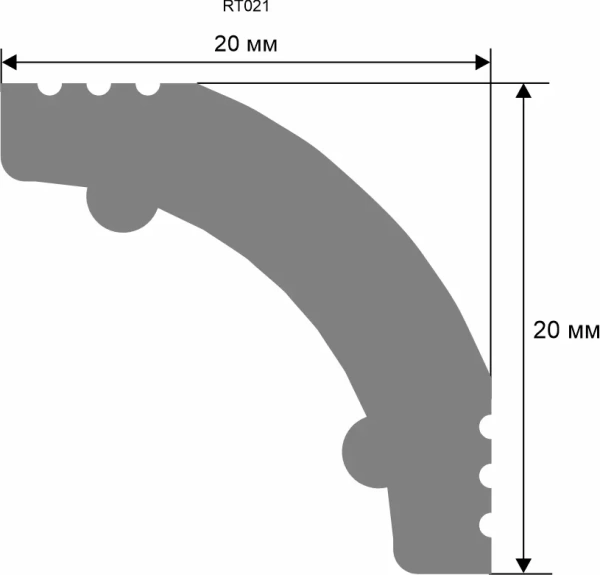 Карниз. 2000×20×20 мм RT021