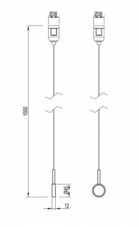 Arlight Держатель трека ART-APRIORI-HOLDER-HANG-TUBE-L1500 (GD) (IP20 Металл, 3 года)