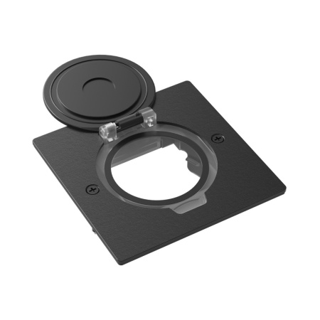 Donel Лючок Surface 2 мод. (1 мод. 45х45 мм.), круглая крышка, антрацит, IP44, DFB2MRRAN