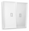 Лицевая панель ALFA (Белый матовый) для 2-кл выключателей с подсветкой QUANT AP1240