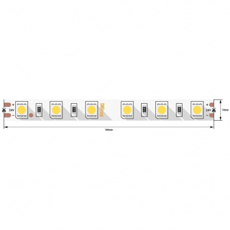 Светодиодная лента SWG 14,4W/m 60LED/m 5050SMD теплый белый 5M 006318