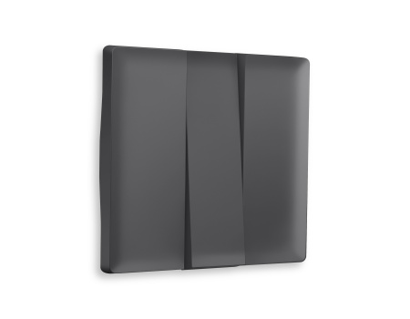 Лицевая панель ALFA (Графит Мягкое касание) для 3-клавишных выключателей QUANT AP9050