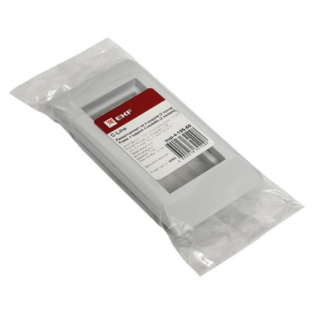 EKF PROxima Рамка+суппорт на 4 модуля (2 поста) для парапетного кабельного канала C-Line