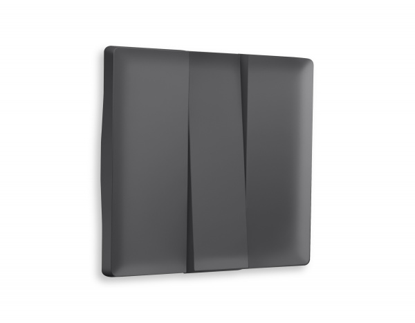 Лицевая панель ALFA (Графит Мягкое касание) для 3-клавишных выключателей QUANT AP9050