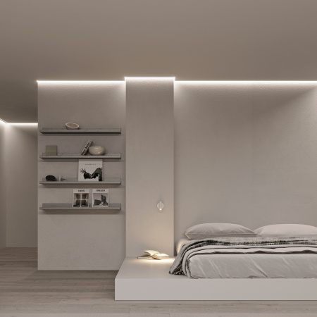 Arlight Профиль STRETCH-SHADOW-CEIL-2000 BLACK (A2-CONTOUR-PRO) (Алюминий)