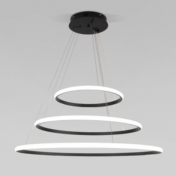 Подвесной светодиодный светильник с пультом управления 90264/3 черный Eurosvet Collars