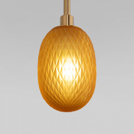 Подвесной светильник со стеклянными плафонами 50266 дымчатый/прозрачный/янтарный Eurosvet Pineapple