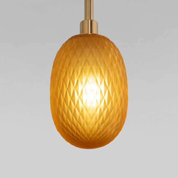 Подвесной светильник со стеклянными плафонами 50266 дымчатый/прозрачный/янтарный Eurosvet Pineapple