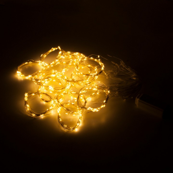 Гирлянда занавес 'Роса' теплый белый 2*3м IP20 200-004 теплый белый Eurosvet Роса