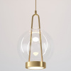Подвесной светодиодный светильник со стеклянным плафоном 50267/1 LED латунь Eurosvet Frasco