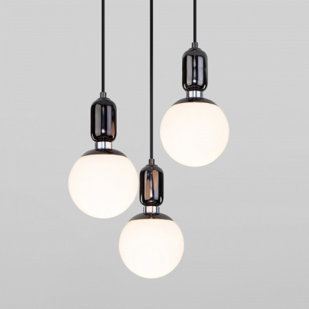 Подвесной светильник со стеклянными плафонами 50151/3 черный жемчуг Eurosvet Bubble