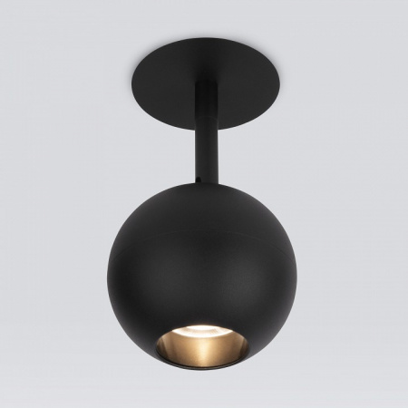 Встраиваемый светодиодный светильник черный 9926 LED Elektrostandard Ball a053738