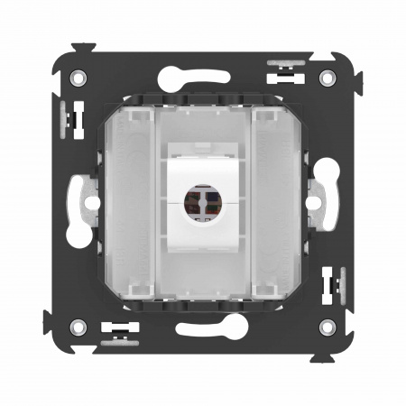 DKC Avanti Компьютерная розетка RJ-45 без шторки в стену, кат.6 одинарная, Белое облако