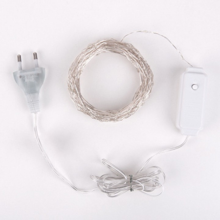 Гирлянда нить 'роса' теплый белый 10М IP20 400-009 Eurosvet 400-009