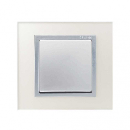 Simon 82 Nature Серебро/Алюминий/Стекло Рамка 1-ая