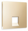 Лицевая панель ALFA (Шампань) для компьютерной/телефонной розетки RJ-45/RJ-11 QUANT AP6120