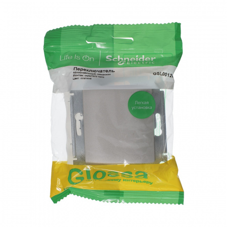 SE Glossa Платина Переключатель 1-клавишный, сх.6,10AX