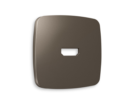 Лицевая панель OMEGA (Темная бронза матовый) для HDMI розетки QUANT OP6440