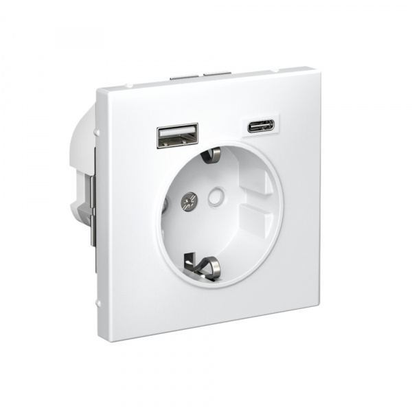 Systeme Electric ArtGallery Белый Розетка 16А с 2 USB A+C, 5В/2,4А/3,0А, 2х5В/1,5А, механизм