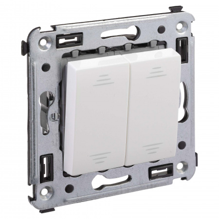 DKC Avanti Белое облако Переключатель двухклавишный