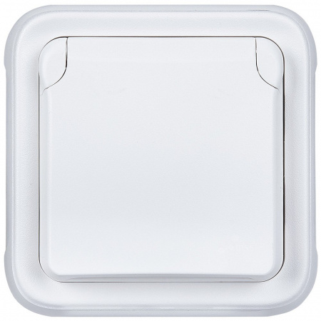 Legrand Plexo Arctic Антибактериальный Розетка с/з с крышкой в сборе