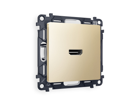 Комплект механизма розетки HDMI 2.0 ALFA MA614010 Шампань 40V/500mA 2.0GHz 5-18Gbit/s QUANT