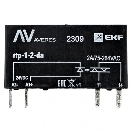 EKF Averes Реле твердотельное однофазное RTP 2 А, для разъема РM slim 23/1 EKF