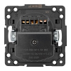 EKF Стокгольм Механизм Розетки 1-местной с/з, USB 2A 16А винтовые клеммы черный с защ. штор.