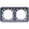 Legrand Plexo Серая Рамка 2-ая горизонтальная с суппортом, для внутреннего монтажа IP55