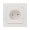 EKF PROxima Стокгольм Белый Розетка б/з, со шторками, 10 А