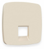 Лицевая панель OMEGA (Бежевый матовый) для компьютерной/телефонной розетки RJ-45/RJ-11 QUANT OP3320