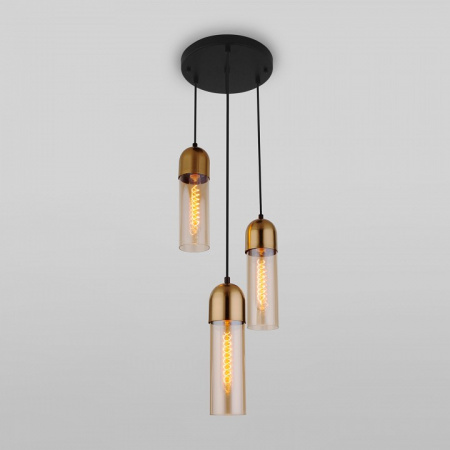 Подвесной светильник с плафонами 50180/3 янтарный Eurosvet Airon