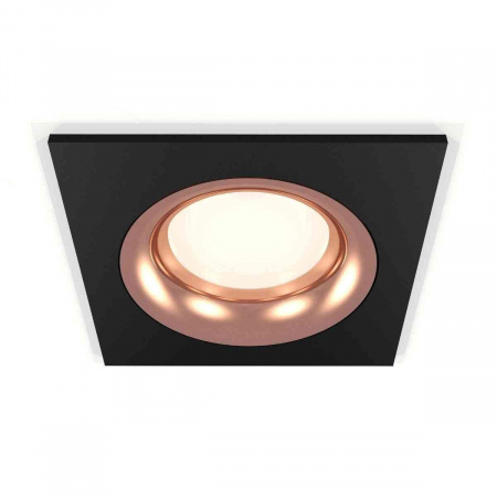 Комплект встраиваемого светильника Ambrella light Techno Spot XC7632006 SBK/PPG черный песок/золото розовое полированное (C7632, N7015)