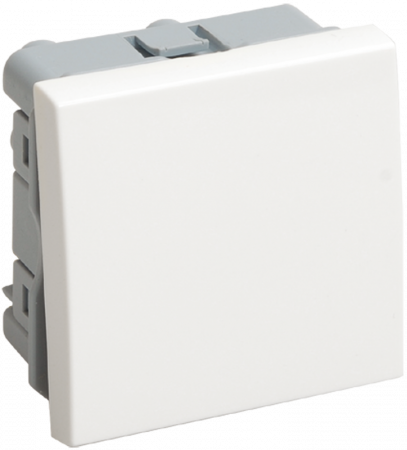 IEK PRIMER Выключатель проходной (переключатель) одноклавишный на 2 модуля. ВК4-21-00-П