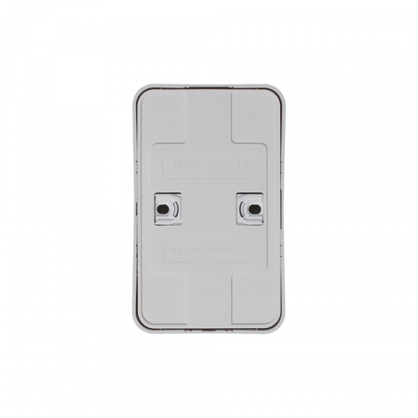 SE Blanca наруж Бел Розетка 2-ая б/з без шторок 16А, 250В, изолир. пластина