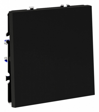 Проходной переключатель встраиваемый VOLTUM S70 одноклавишный 10А, (черный матовый)