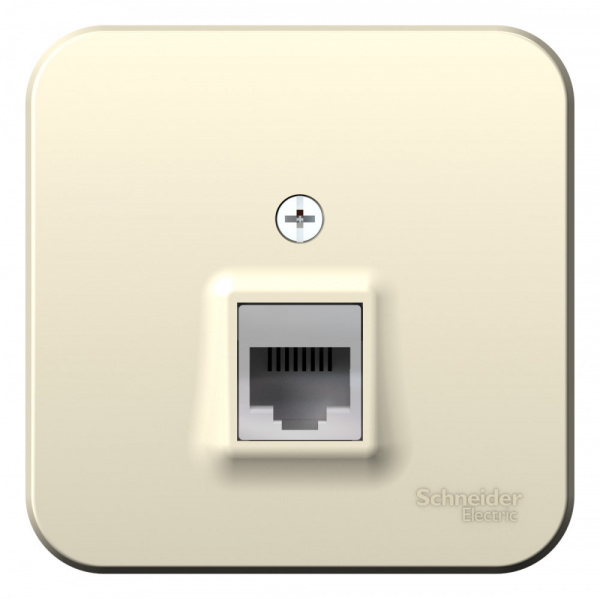 SE Blanca наруж Молочная Розетка ТЛФ RJ11 изолир. пластина