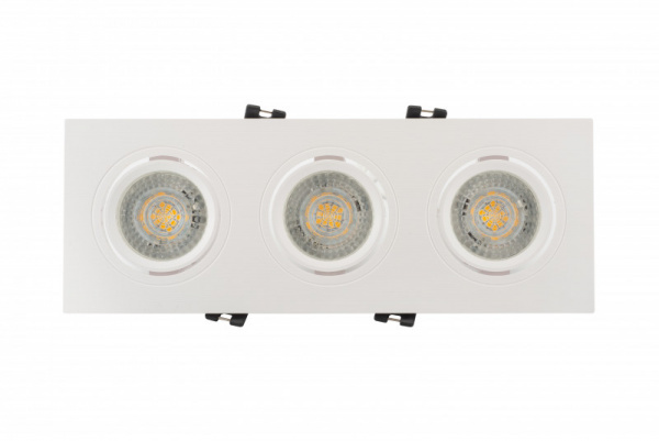 DK3023-WH Встраиваемый светильник, IP 20, 10 Вт, GU5.3, LED, белый, пластик