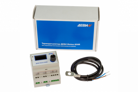 Devi Терморегулятор Meteo 850R на шину DIN, с датчиком температуры на проводе, 8А Devi Терморегулятор Meteo 850R на шину DIN, с датчиком температуры на проводе, 8А