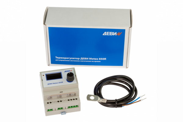 Devi Терморегулятор Meteo 850R на шину DIN, с датчиком температуры на проводе, 8А Devi Терморегулятор Meteo 850R на шину DIN, с датчиком температуры на проводе, 8А