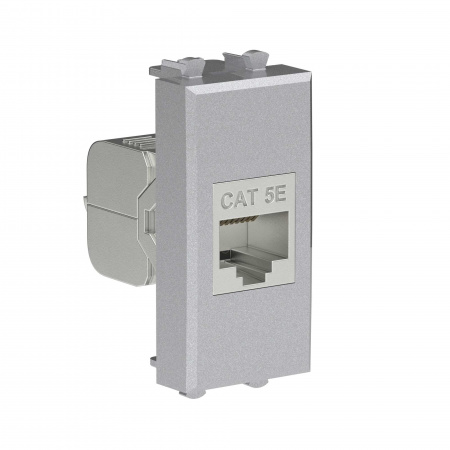 DKC Avanti Компьютерная розетка RJ-45 без шторки модульная, кат.5е экранированная, Закаленная сталь, 1 модуль