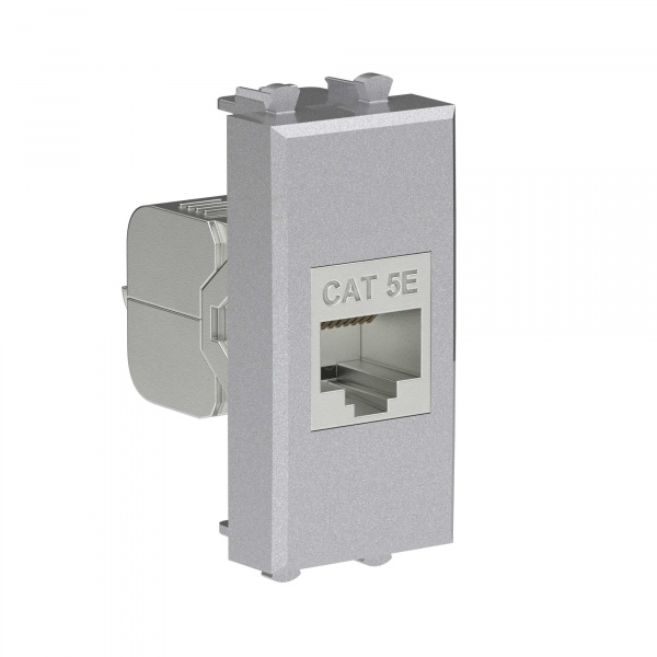 DKC Avanti Компьютерная розетка RJ-45 без шторки модульная, кат.5е экранированная, Закаленная сталь, 1 модуль