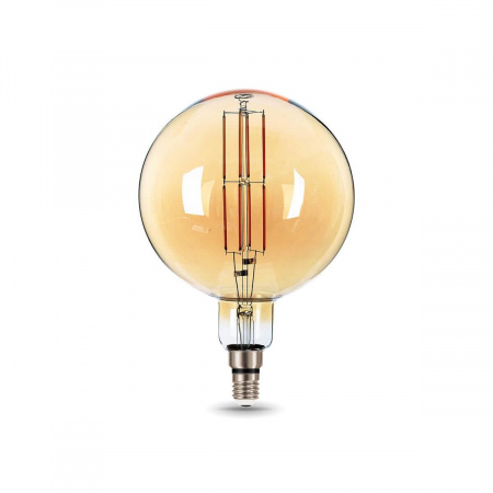 Лампа светодиодная филаментная Gauss E27 8W 2400K золотая 153802008