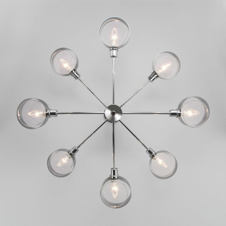 Потолочная люстра со стеклянными плафонами 70127/8 хром Eurosvet Arcada