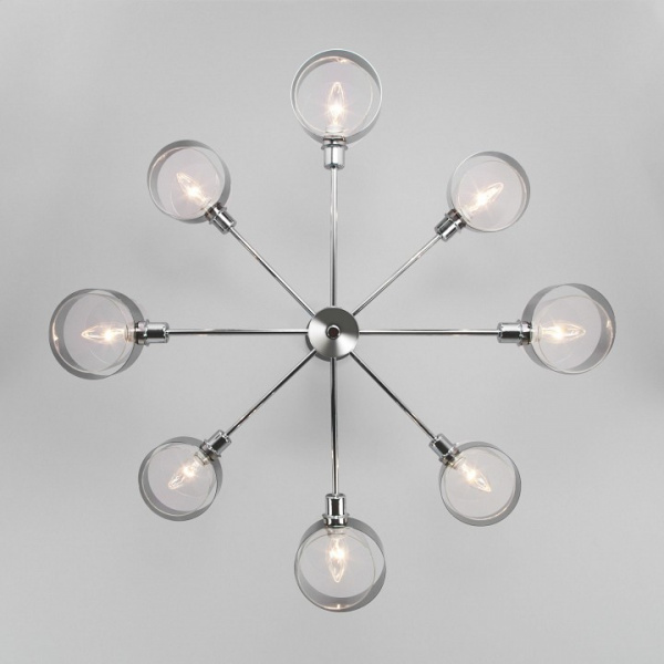 Потолочная люстра со стеклянными плафонами 70127/8 хром Eurosvet Arcada
