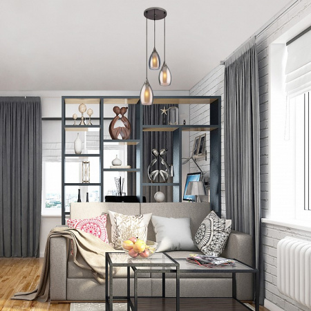 Подвесной светильник 50085/3 черный жемчуг Eurosvet Cosmic