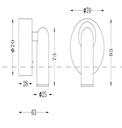 Настенный светильник (бра) C038WL-L3W3K Maytoni Mirax