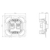 Donel Механизм розетки RJ11 + RJ45 (двойная) cat.3/5e/ClassE-4/8, серия DB, DB14500