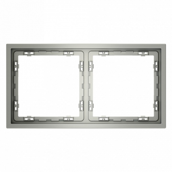 Рамка пластиковая VOLTUM S70 на 2 поста, (сталь)