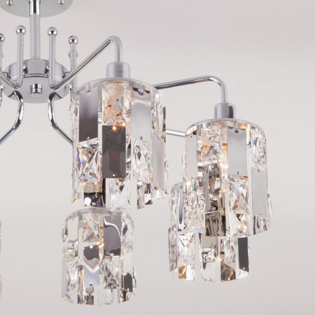 Потолочная люстра с хрусталем 10101/8 хром Eurosvet Scoppio